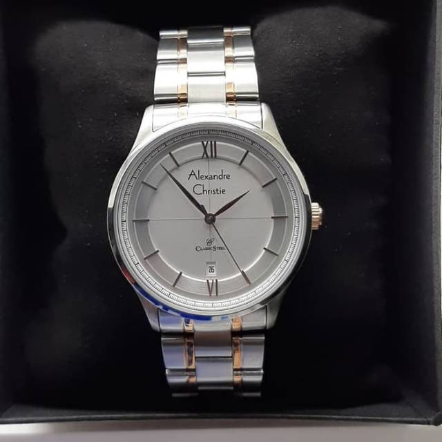 ALEXANDRE CHRISTIE PRIA CLASSIC AC 8505 MD ORIGINAL ( SILVER COMBI ROSEGOLD)