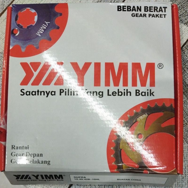 Gear Set YIMM Honda Supra X/GearSet Yimm Rantai Gear Depan Gear Belakang Gear Bakar