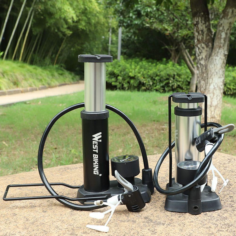 R-FLOWER Pompa Sepeda Mini 160Psi Bahan Aluminium Alloy Aksesoris Sepeda MTB Tire Inflator