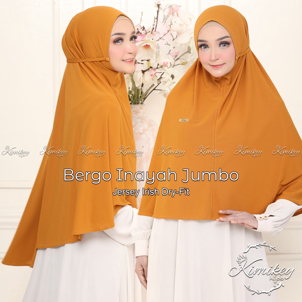 KIMIKEY HIJAB BERGO INAYAH JUMBO DENGAN PIN DI DADA BAHAN BERKUALITAS TINGGI