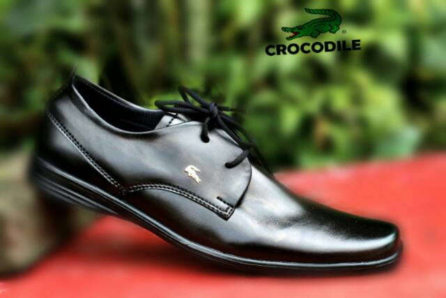 SepatuKulit Pria Crocodile Formal Kerja Kantor SepatuPantofel Kulit Swedian Asli 100%