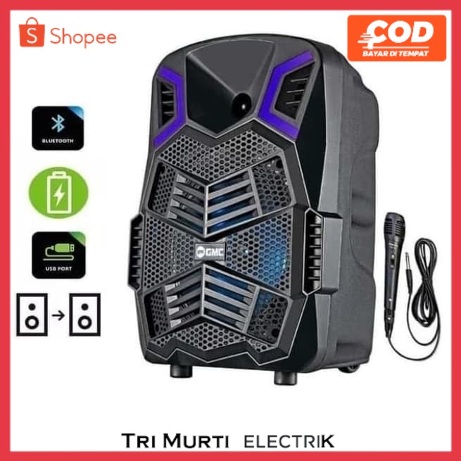 GMC Speaker Portable GMC 897K Free Mic Speaker Multimedia Bluetooth