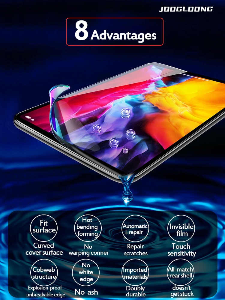 Film Pelindung Layar Hydrogel Untuk Ipad 9.7 Air 4 3 2 1 2017 2018 7 10.2 Mini 4 5 11 Pro 2020 10.5