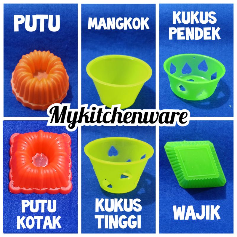 cetakan putu kukus kue mangkok twister wajik plastik (12 pcs)