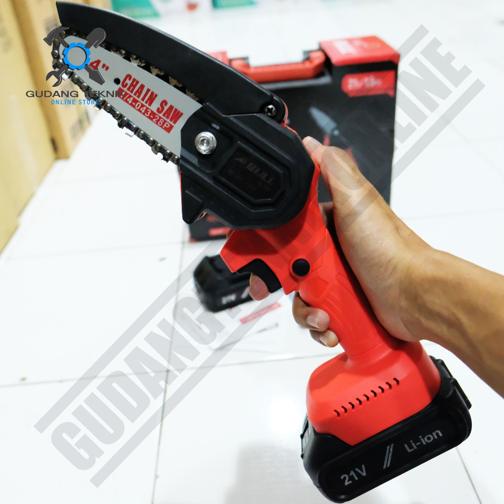 Bull BL 504 / Mini Cordless Chainsaw BULL BL504 - Gergaji Rantai Baterai BULL