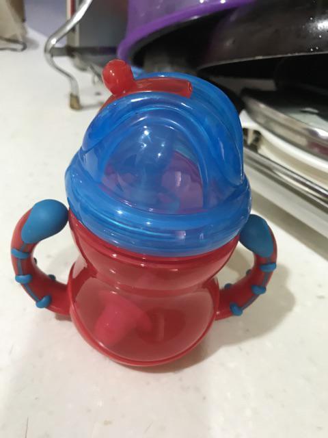 Bosu171 Botol Sedotan Nuby Grip Flip N Sip Twin Handlecup 240ml Straw 10254 Weight Straw