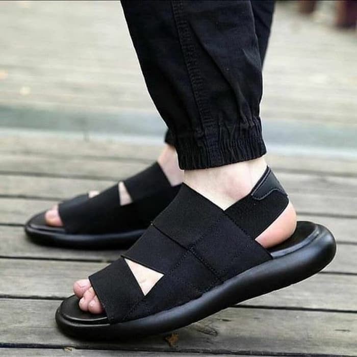 Sandal Adidas Y-3 Qasa all Black Premium Original / sendal Y-3 - Hitam