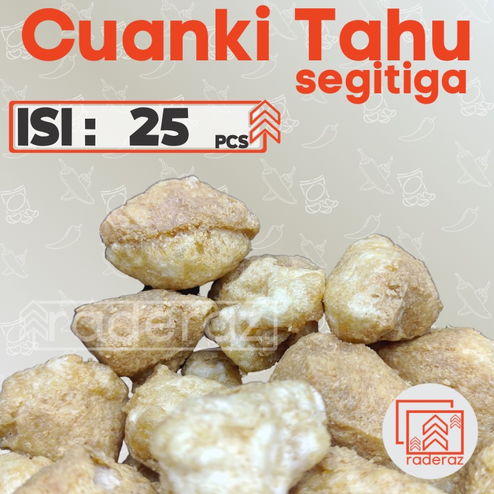 

TAHU kering segitiga kering isi 25pcs untuk Seblak dan baso aci & Cuanki by RADERAZ (bisa GROSIR bisa COD)