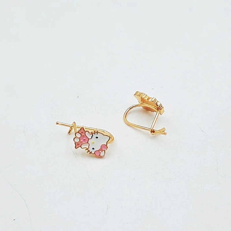 Anting Balita / Anak Anti Karat Hello Kitty Lapis Emas