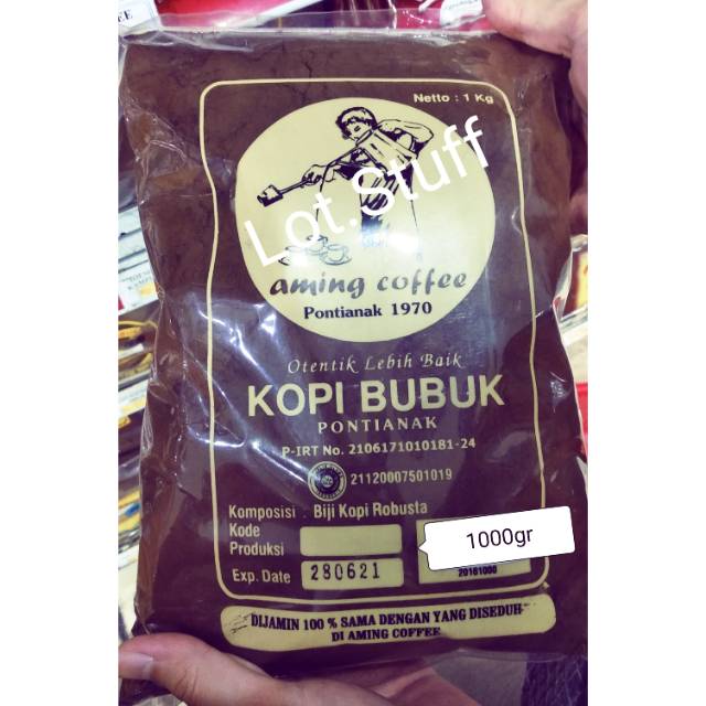 

Bubuk Kopi Robusta Aming Khas Pontianak 1000gr/1kg