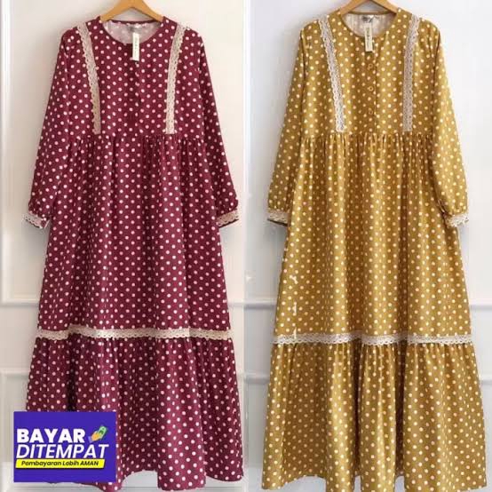 BUY 1 GET 1 | MILANA POLKA DRESS MONALISA POLKADOT | UKURAN 5L XXXL XXL XL L M S