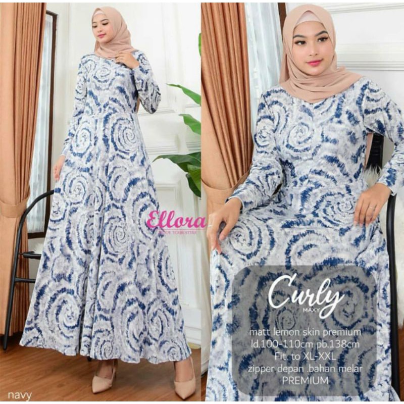 Curly Maxy - Gamis Lemon Skin TIE DYE Premium Busui / R.13 - 035-5442