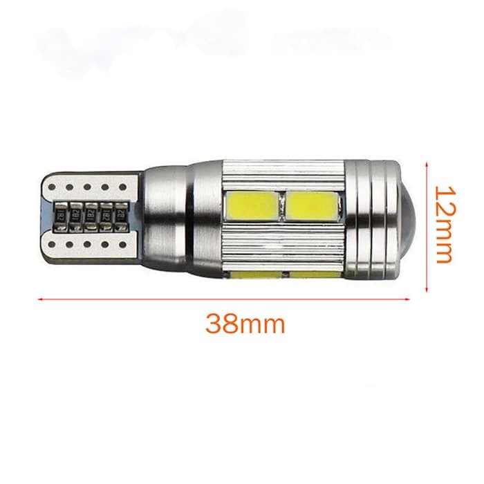 LAMPU LED MOTOR T10 COB CANBUS 5630 5730 10 MATA SMD LENSA PROYEKTOR