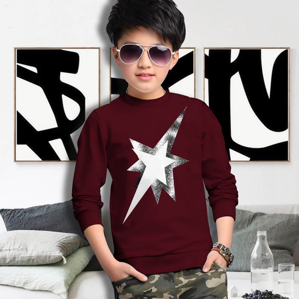 Switer Bintang Terbaru / Sweater Anak Laki-laki /  Sweeter Gaming Bahan Babyterry / FLAVA_STORE