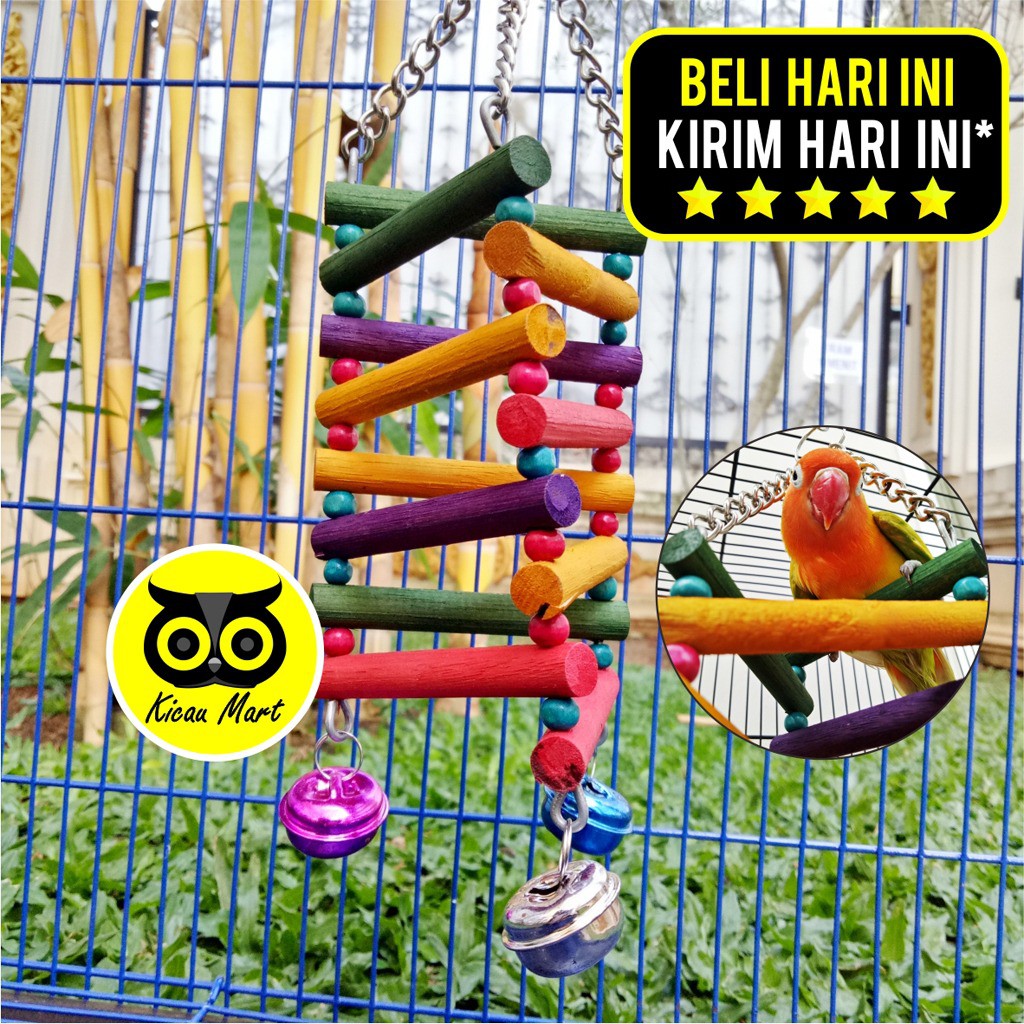 AYUNAN BURUNG CLIMBING TRIANGLE MAINAN PARROT LOVEBIRD PARKIT FALK MAINAN SUGAR GLIDER HAMSTER TKSGT