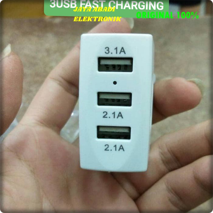 J52 ORIGINAL QTOP KEPALA BATOK 4.2A USB SUPER FAST CHARGING FLASH CAS CASAN ADAPTOR TRAVER ADAPTER CEPAT CHARGE ANDRPIT ANDROIT HANDPHONE ADAPTER TC QC QUALLCOMM UNIVERSAL MULTI ORIGINAL BISA CAS 3 HANDPHONE SEKALIGUS JADI LEBIH PRAKTIS DAN EFESIEN