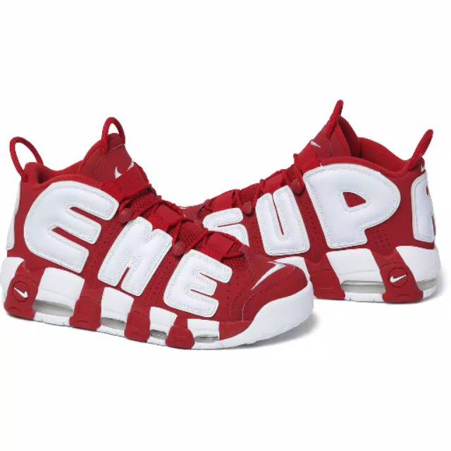 Nike Air Uptempo 96 Supreme Red Fire Perfect Kick Original PK sepatu pria sepatu original sneaker