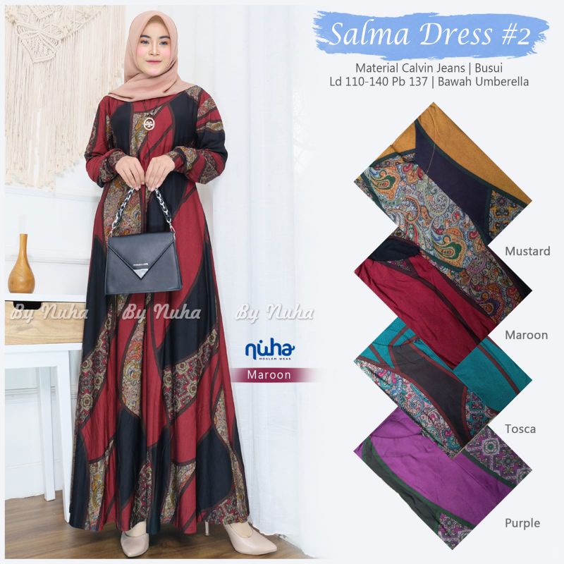 GAMIS LD TERBARU BUSUI CALVIN JEANS SALMA DRESS