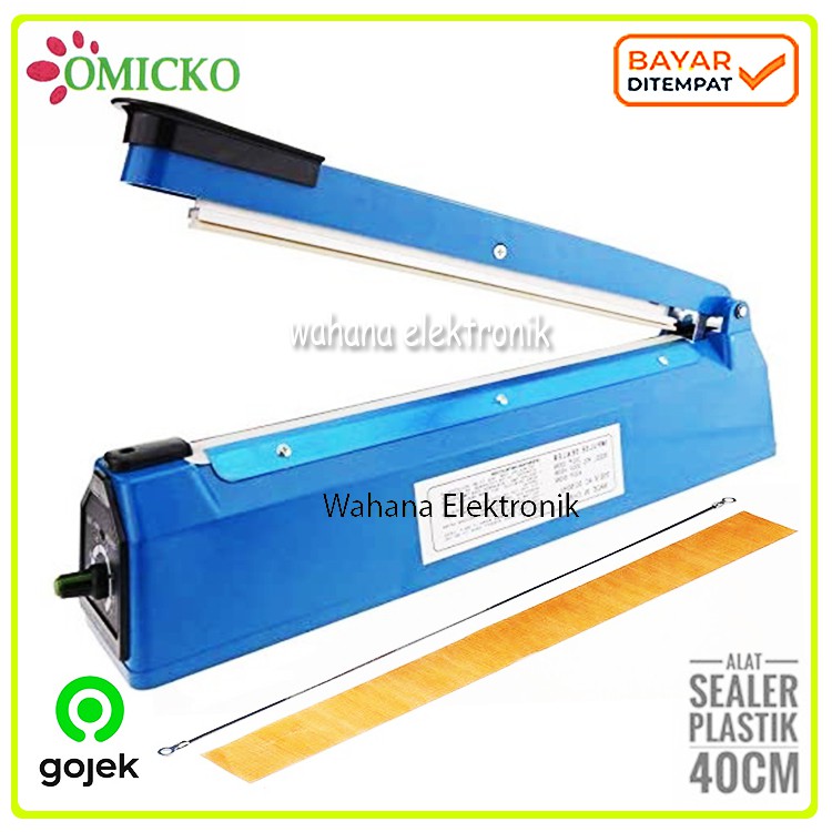 Omicko Impluse Sealer 20cm 30cm 40cm FREE PACKING WARP Alat Pres Plastik Mesin Penyegel Pastik