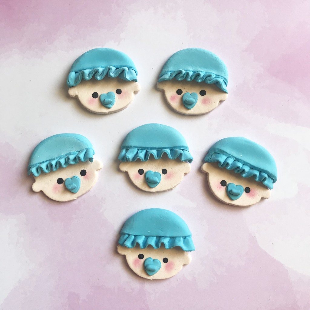 

Gumpaste hiasan kue manyue / baby shower kepala bayi renda