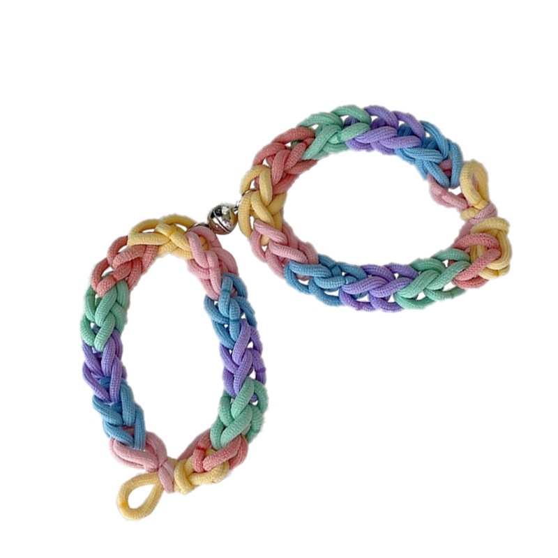 CUTE COLORFUL COUPLE MAGNETIC BRACELET GELANG TANGAN PASANGAN FRIENDSHIP PACAR WARNA WARNI TERANG MAGNET