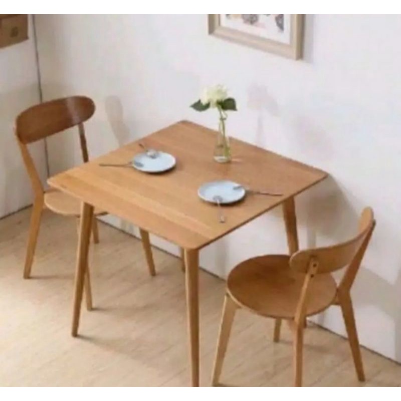 meja cafe jati 2 kursi, meja cafe kayu jati minimalis,meja makan jati