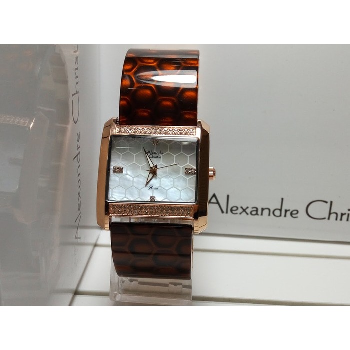 Jam Tangan Wanita Alexandre Christie AC2526LH Vibrant Rosegold Brown