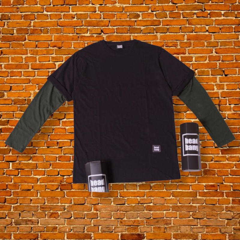 kaos long Sleeve double layer
