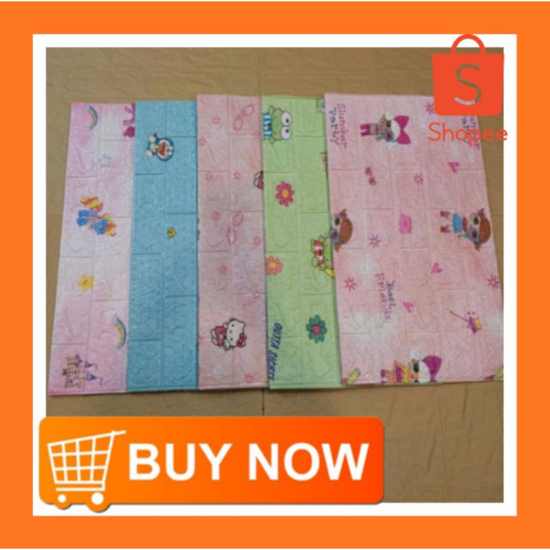 WALLPAPER FOAM KARAKTER PONY,KEROPI,DORAEMON,LOL,HELLO KITTY
