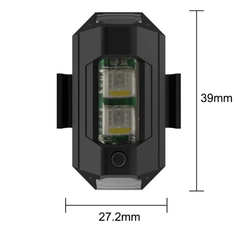 Lampu LED Kedip 7 Warna 4 Mode USB Rechargeable Variasi Sepeda Motor