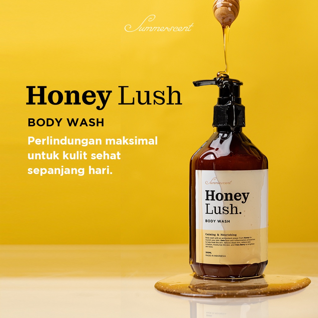 Sabun Mandi Cair Body Wash Pria Wanita Honey Lush Calming Nourishing Summerscent