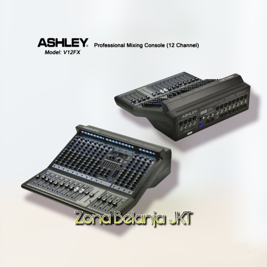 Mixer Audio ASHLEY V12FX 12 Channel USB Bluetooth Original