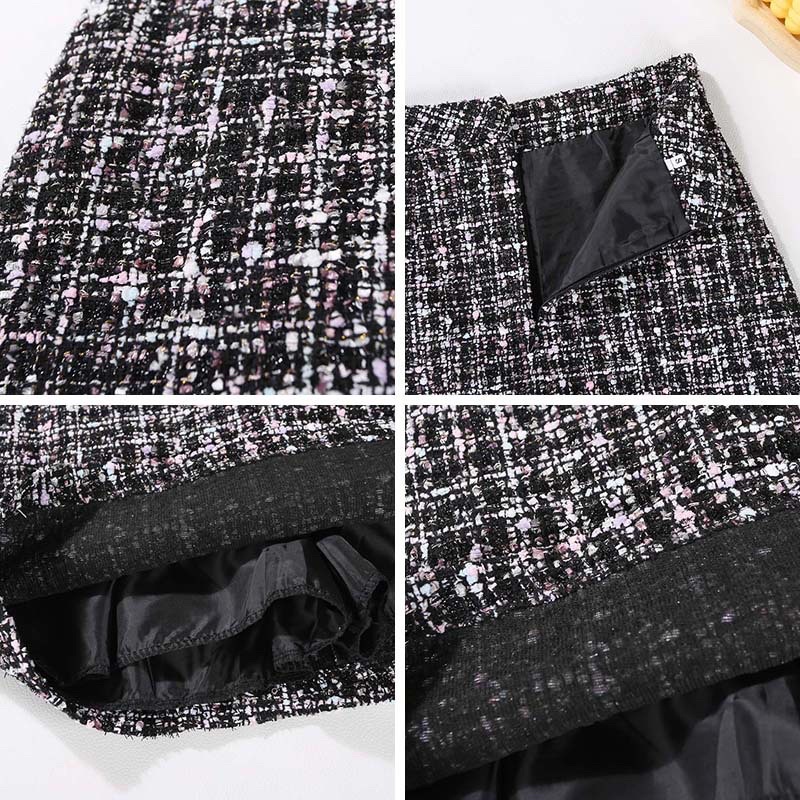 BKY - Korean Tweed Mini Skirt A-Line Highwaist - Yeji