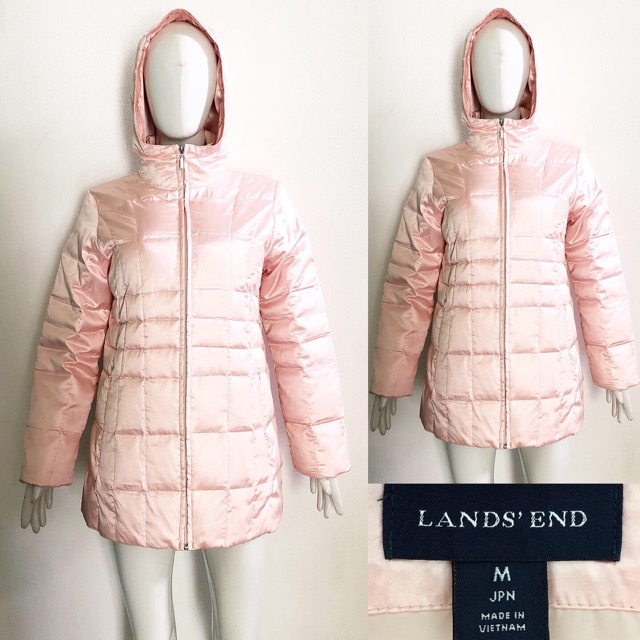 Lands end peach winter down coat / jacket jaket