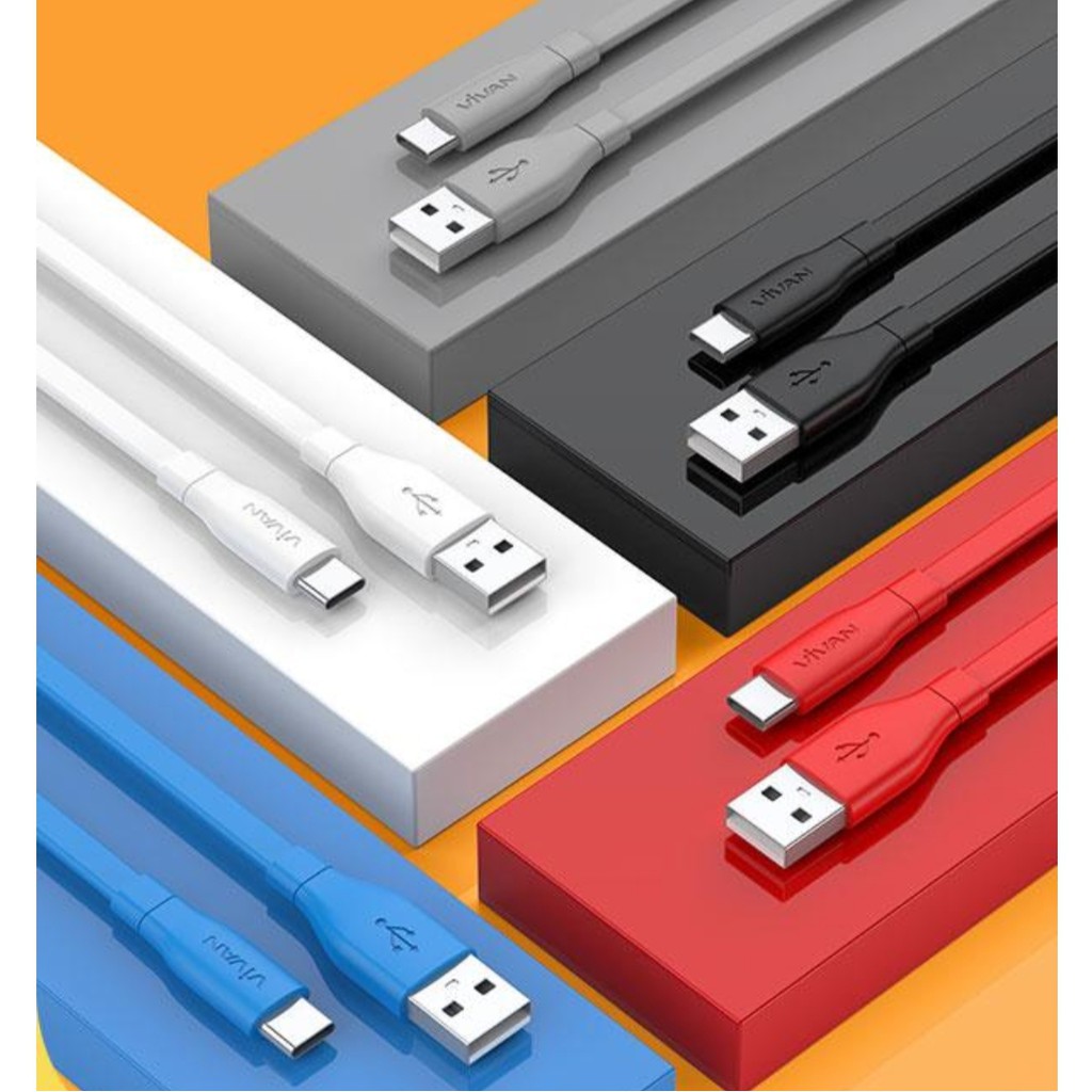 VIVAN ANDROID Kabel TYPE C - USB / kabel charger android 100cm 2.4A VIVAN CBC100s