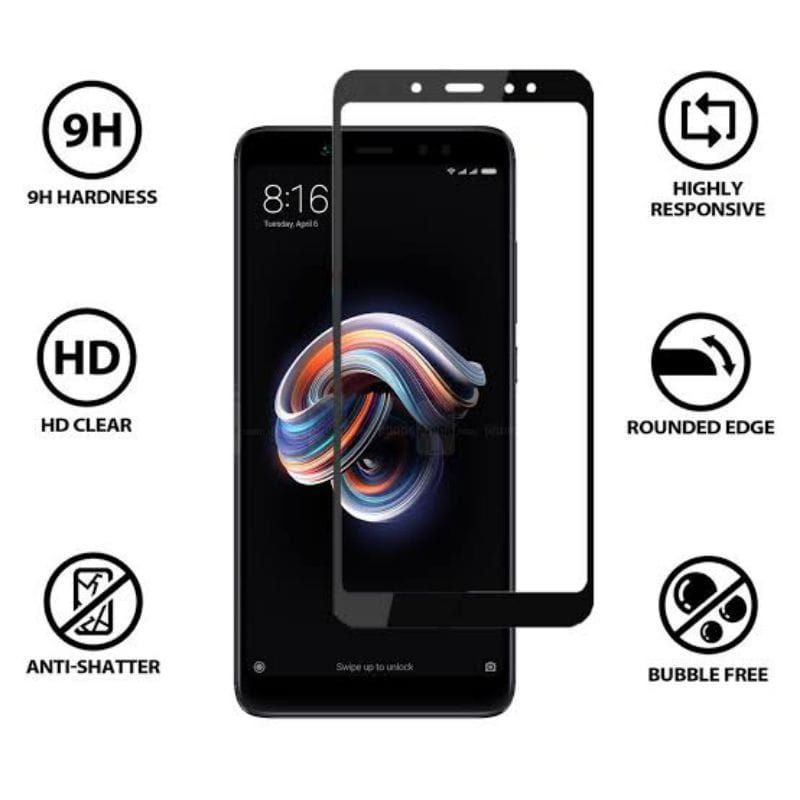 Tempered Glass Xiaomi Redmi Note 5Pro Full Cover Premium Glass Anti Gores/Temper Glass/Tg