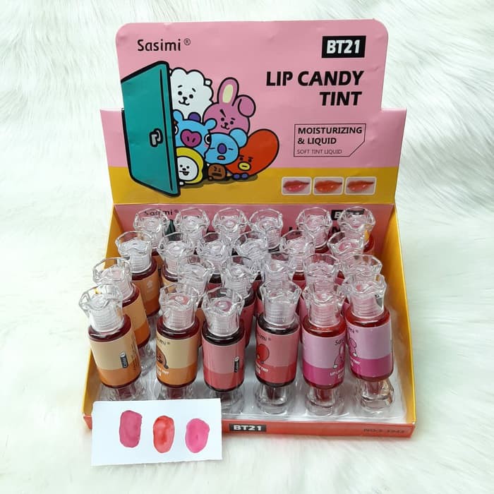 [SATUAN] liptint candy watersweet hraet BT21 SASIMI Moisturizing