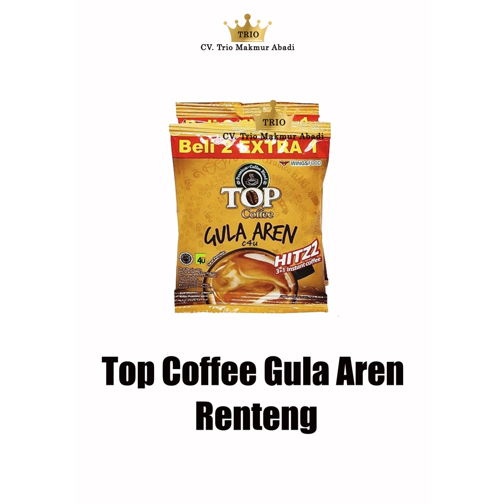 

Top Coffee Gula kopi Aren 2+1 Renteng isi 15 sachet