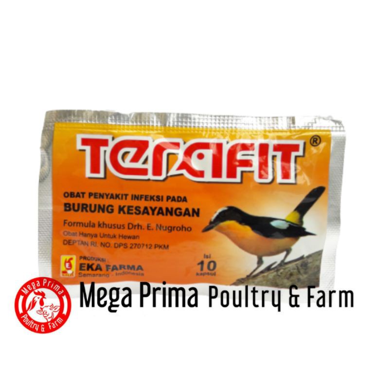 TERAFIT 10 kapsul Eka Farma - Mengobati Injeksi pada burung (pilek mencret lesu mengantuk dll)