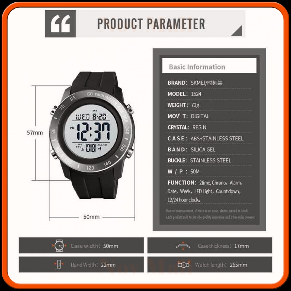 SKMEI Jam Tangan Digital Pria - 1524