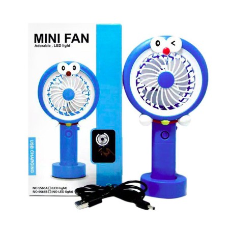 BAJ Kipas Angin Lampu Led Hand Mini Fan Usb Portable Karakter Kipas Angin Tangan Karakter doraemon - PR039