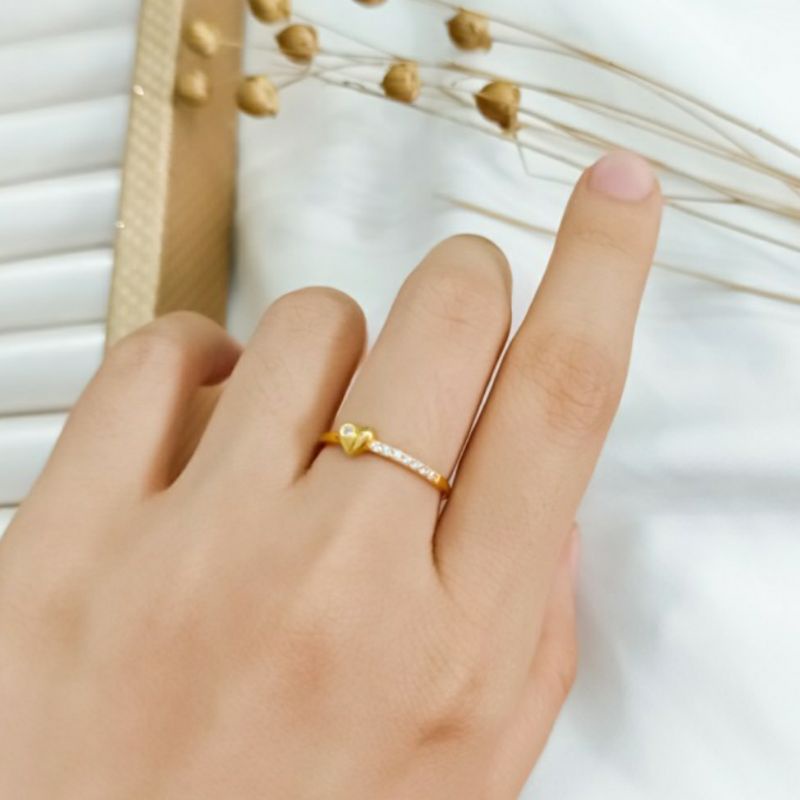 Cincin Lilit Listring Emas asli model melodi