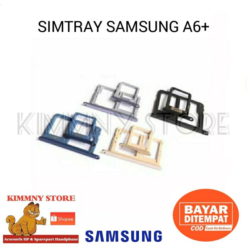 SIMTRAY SIMLOCK SLOT TEMPAT KARTU SIM CARD SAMSUNG GALAXY A6+ A6 PLUS ORIGINAL