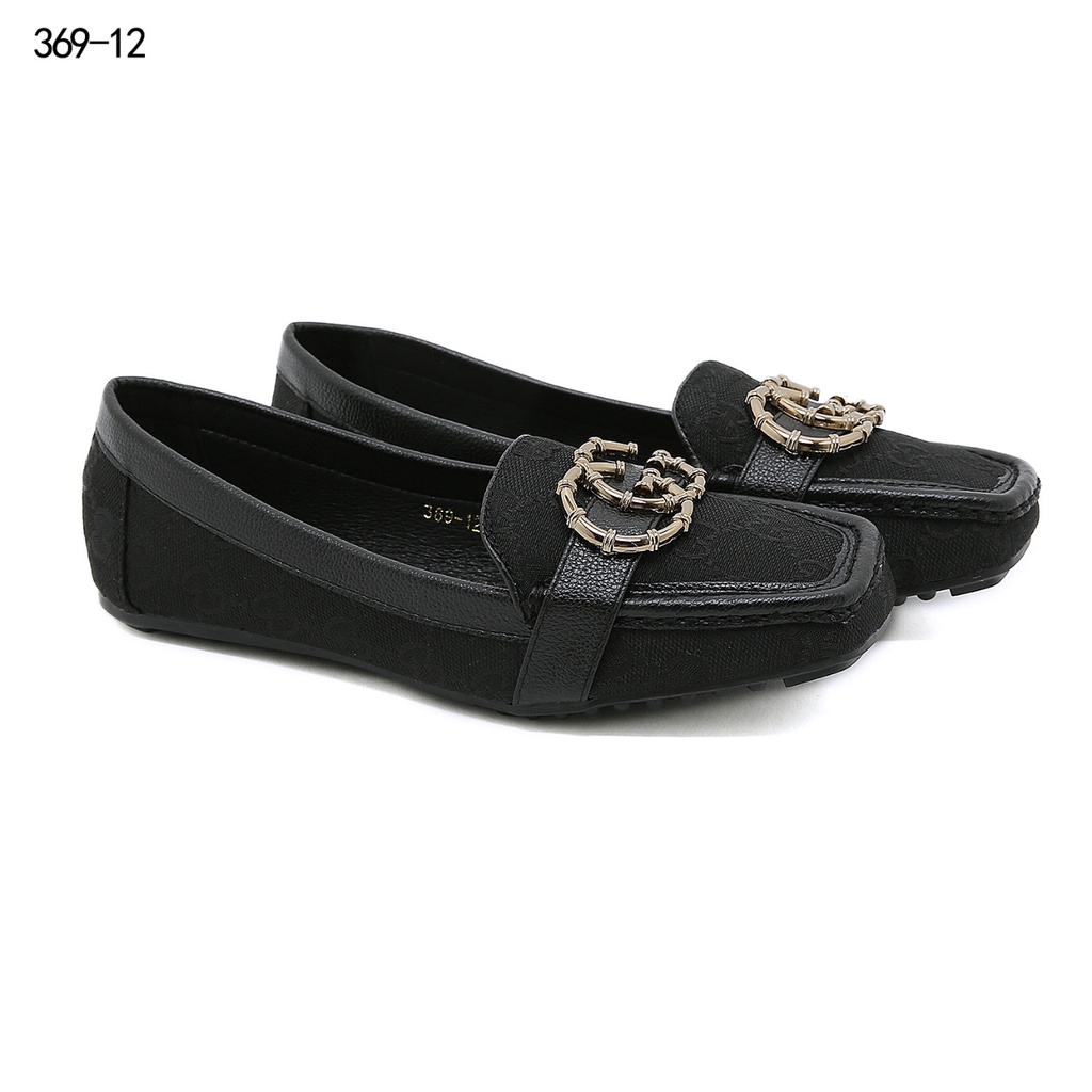 GC Canvas Double G Logo Flat Shoes #369-12