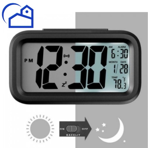 Jam Meja Digital / Jam Weker Pintar / Digital Smart Alarm Clock / Jam Alarm Kotak 10095