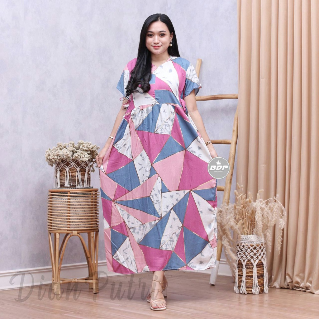 Dianputri - Daster Chibi Panjang Semata kaki Busui Kekinian Non Ruffle Dianputri-Aira