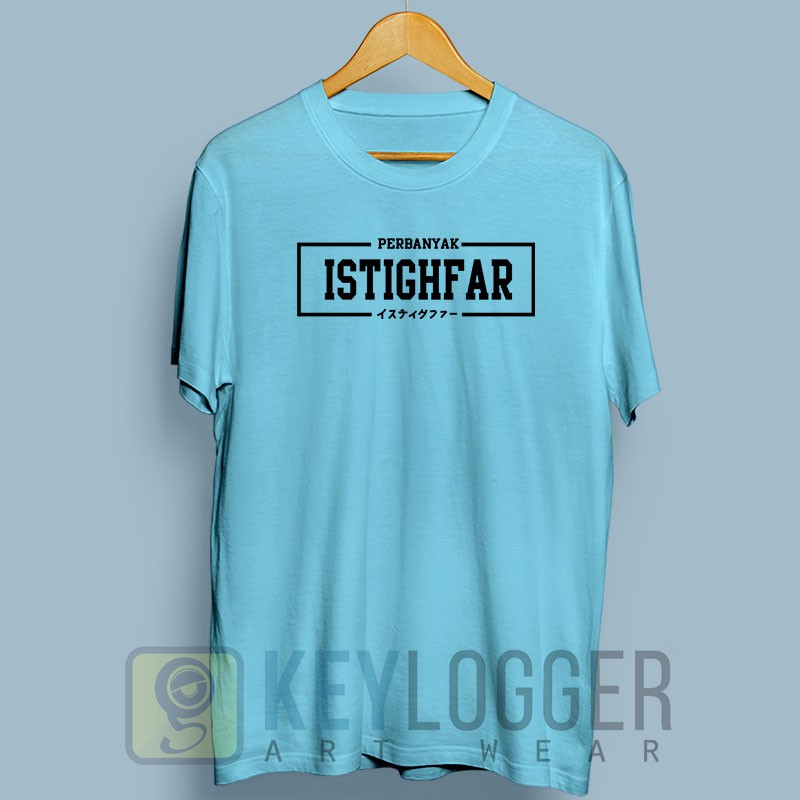 Kaos Dakwah Islami Istighfar Beristighfar Distro Muslim 61-biru muda