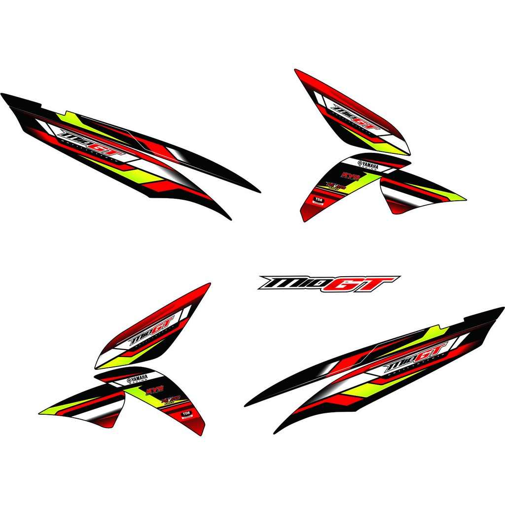 STRIPING MIO GT VARIASI STIKER POLET RACING YAMAHA ALL MIO GT STIKER