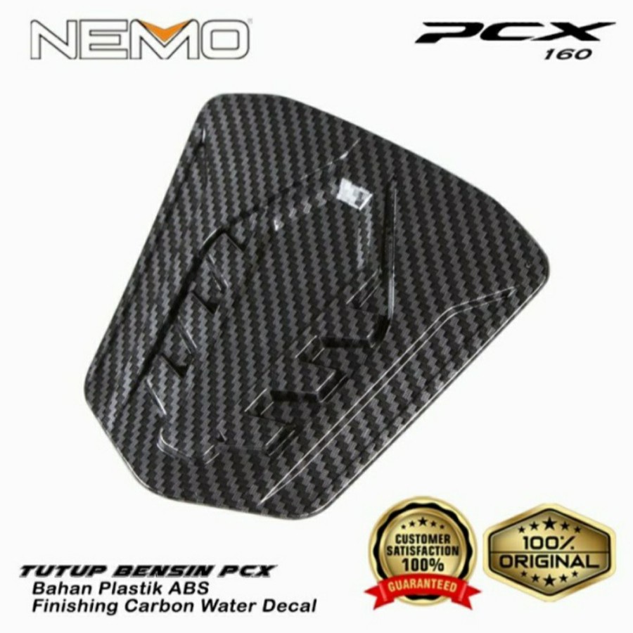 Cover Tangki Carbon Tutup Tanki Tengki Aksesoris Variasi Sparepart Motor Honda Pcx 160 New Carbon Karbon Original Nemo