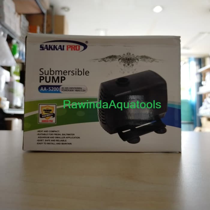 Sakkai Pro AA-5200 Submersible Pump Pompa Aquarium Celup Water Pump